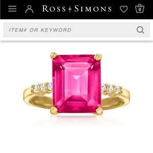 New! 5.25 carats (Pink and white topaz ring 💍)